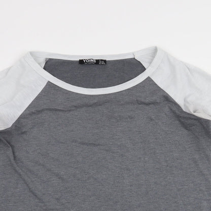 Womens UK Size 6 Yoins Grey Basic Blouse