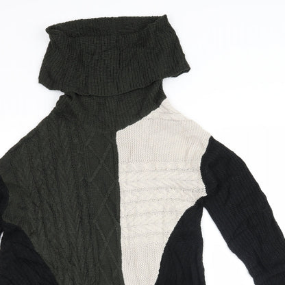 Select Womens Green Geometric  Pullover Jumper Size 14
