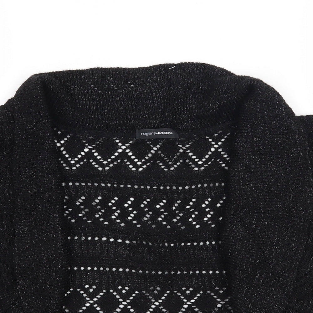 roger + roger Womens Black   Cardigan Jumper Size 18  - cropped cardigan