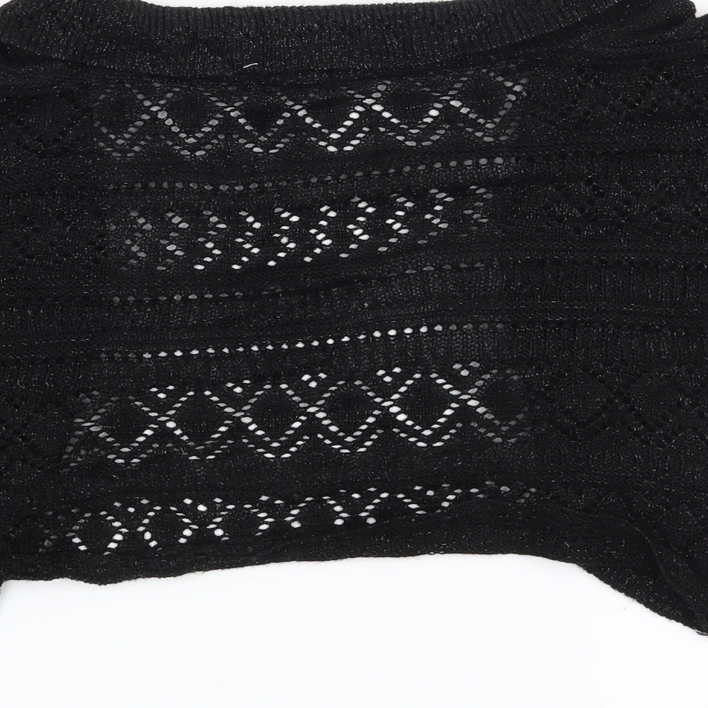 roger + roger Womens Black   Cardigan Jumper Size 18  - cropped cardigan