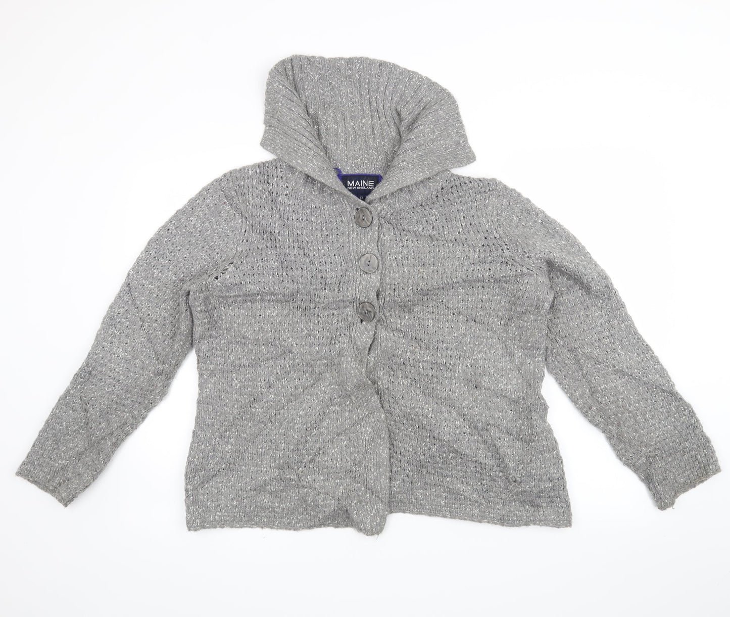 Debenhams Womens Grey   Cardigan Jumper Size 12