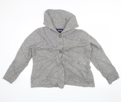 Debenhams Womens Grey   Cardigan Jumper Size 12