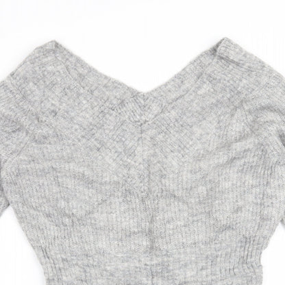 H&M Womens Grey   Pullover Jumper Size M