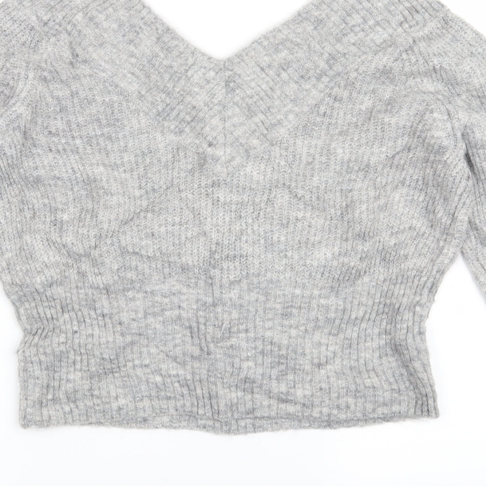 H&M Womens Grey   Pullover Jumper Size M