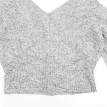 H&M Womens Grey   Pullover Jumper Size M