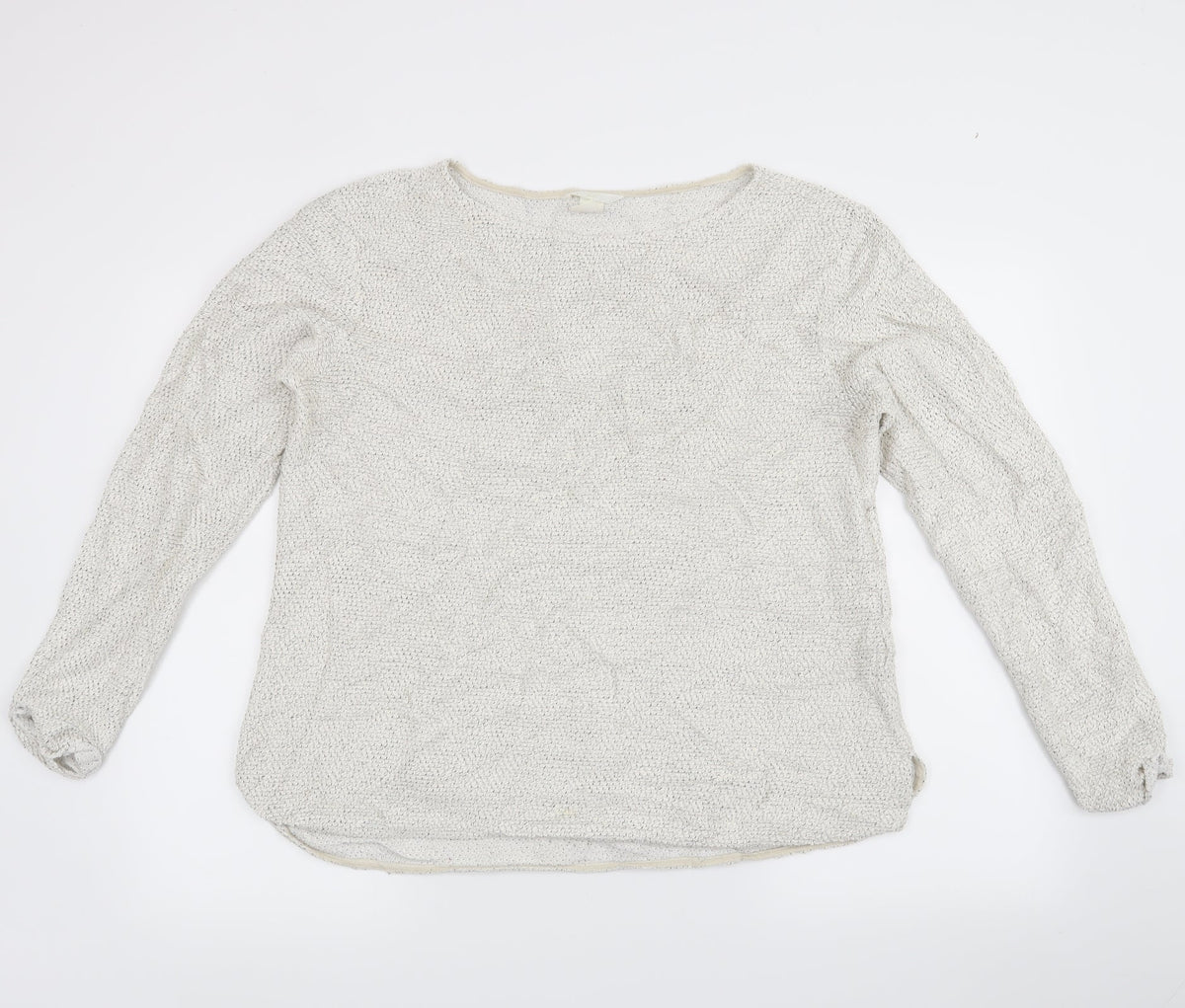 H&M Womens White   Pullover Jumper Size M