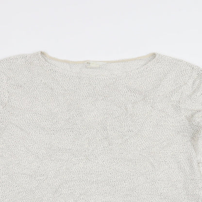H&M Womens White   Pullover Jumper Size M