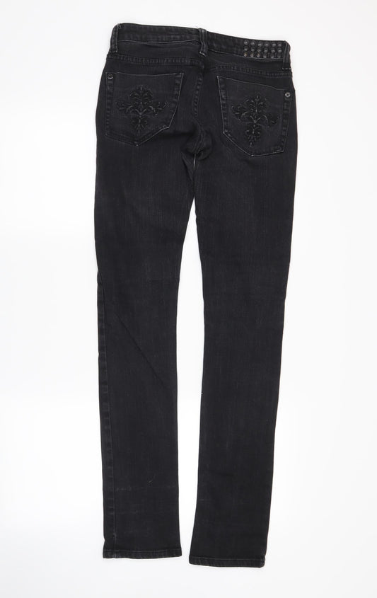 blessed & cursed Mens Black  Denim Skinny Jeans Size 26 in