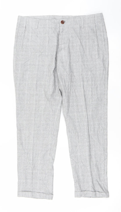 Womens UK Size 34 in Preworn Regular Fit  Grey Trousers