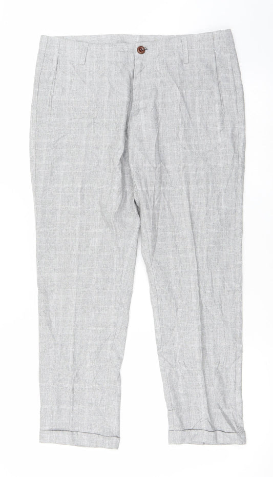Womens UK Size 34 in Preworn Regular Fit  Grey Trousers