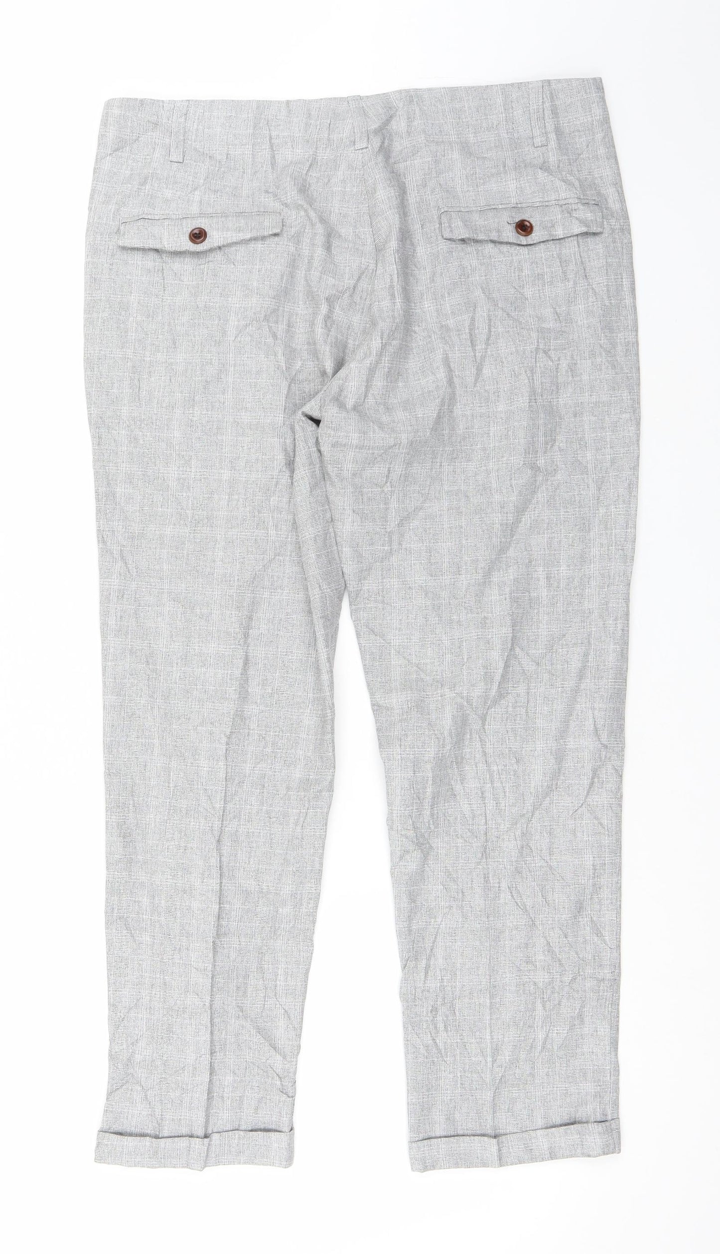 Womens UK Size 34 in Preworn Regular Fit  Grey Trousers