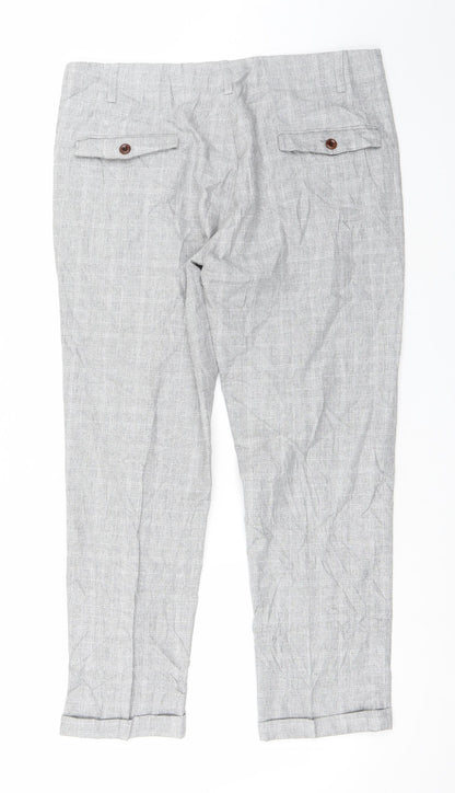 Womens UK Size 34 in Preworn Regular Fit  Grey Trousers