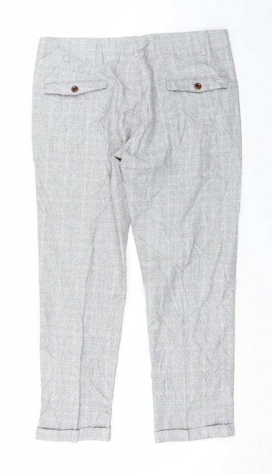 Womens UK Size 34 in Preworn Regular Fit  Grey Trousers