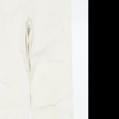 Womens UK Size 10 Papaya Regular Fit Straight White Jeans