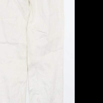 Womens UK Size 10 Papaya Regular Fit Straight White Jeans