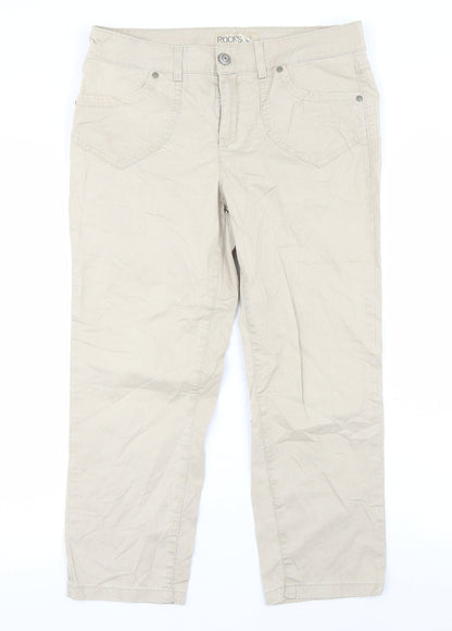 Rocks Womens Beige   Cropped Jeans Size L L23 in