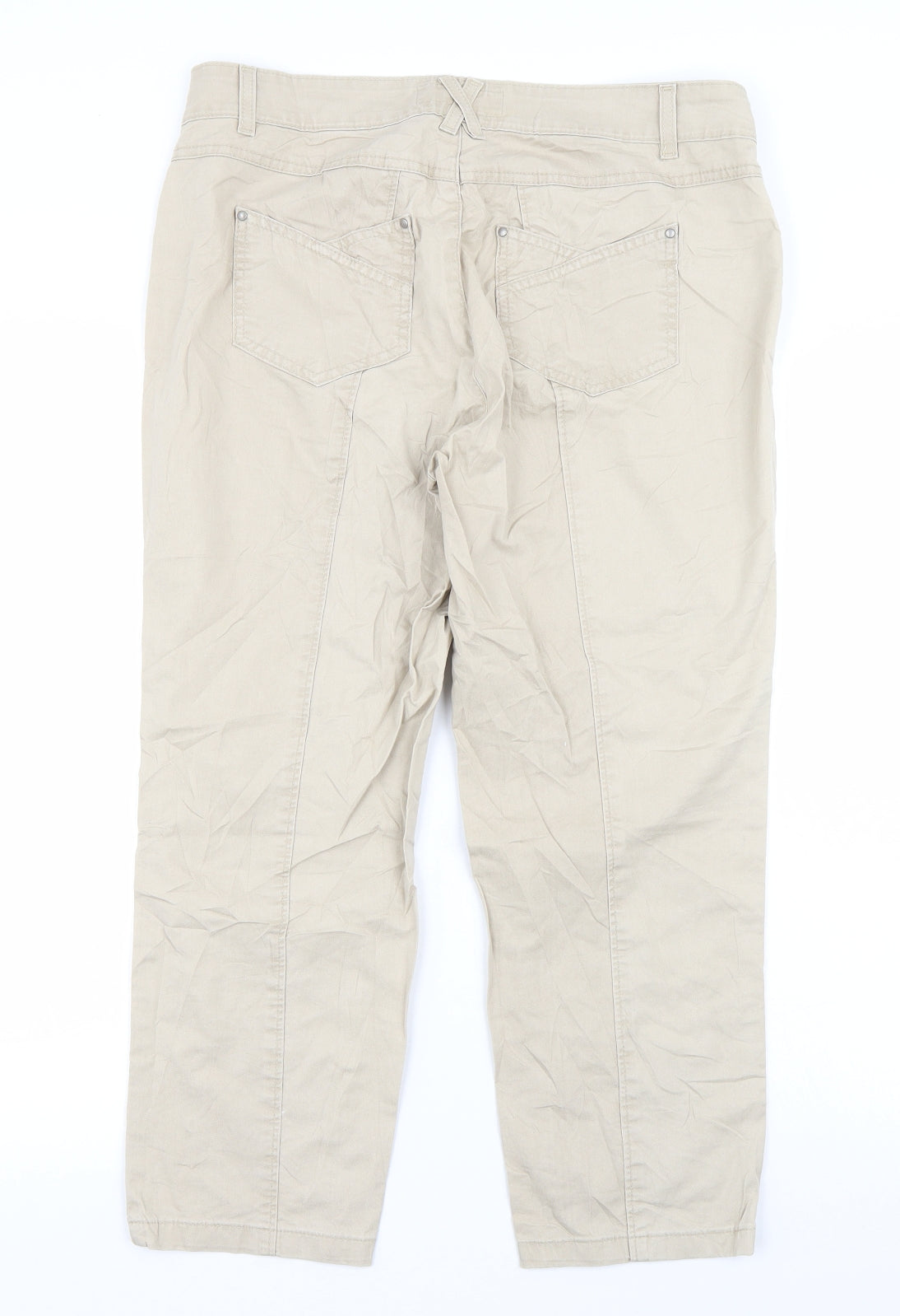 Rocks Womens Beige   Cropped Jeans Size L L23 in