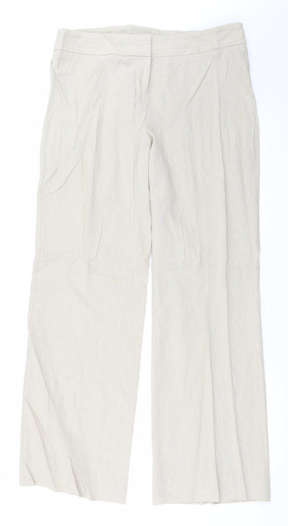 Womens UK Size 34 in Preworn Regular Fit  Beige Trousers