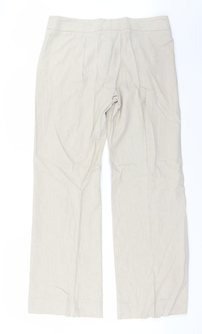 Womens UK Size 34 in Preworn Regular Fit  Beige Trousers
