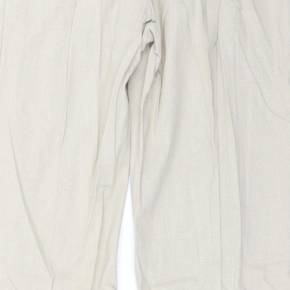 Womens UK Size 34 in Preworn Regular Fit  Beige Trousers