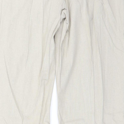 Womens UK Size 34 in Preworn Regular Fit  Beige Trousers