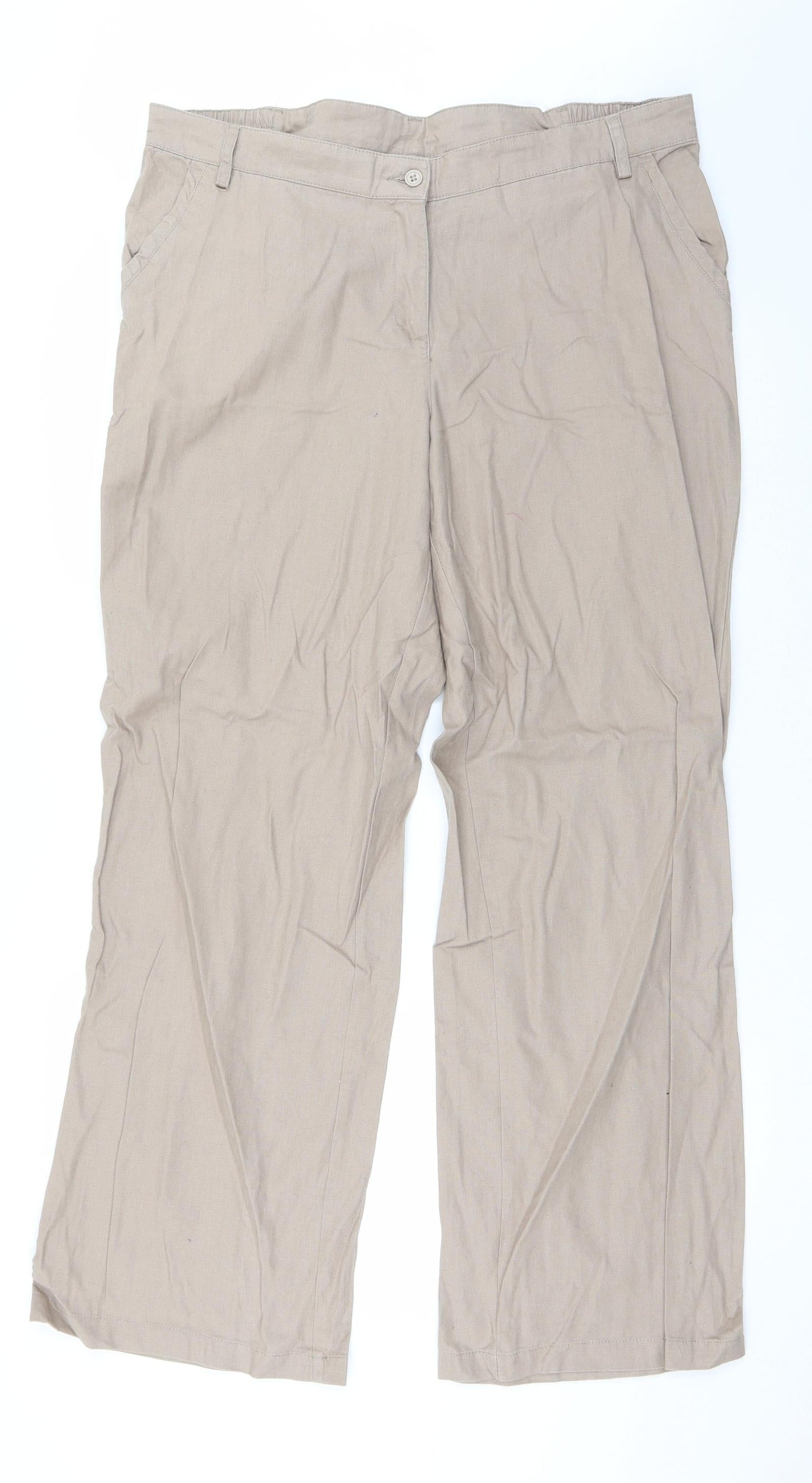 Womens UK Size 16 bpc Regular Fit  Brown Trousers