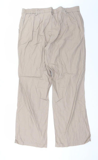 Womens UK Size 16 bpc Regular Fit  Brown Trousers