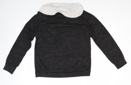 Today Womens Grey  Knit Pullover Jumper Size L  - zip up neck hole
