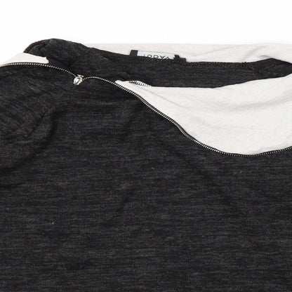 Today Womens Grey  Knit Pullover Jumper Size L  - zip up neck hole