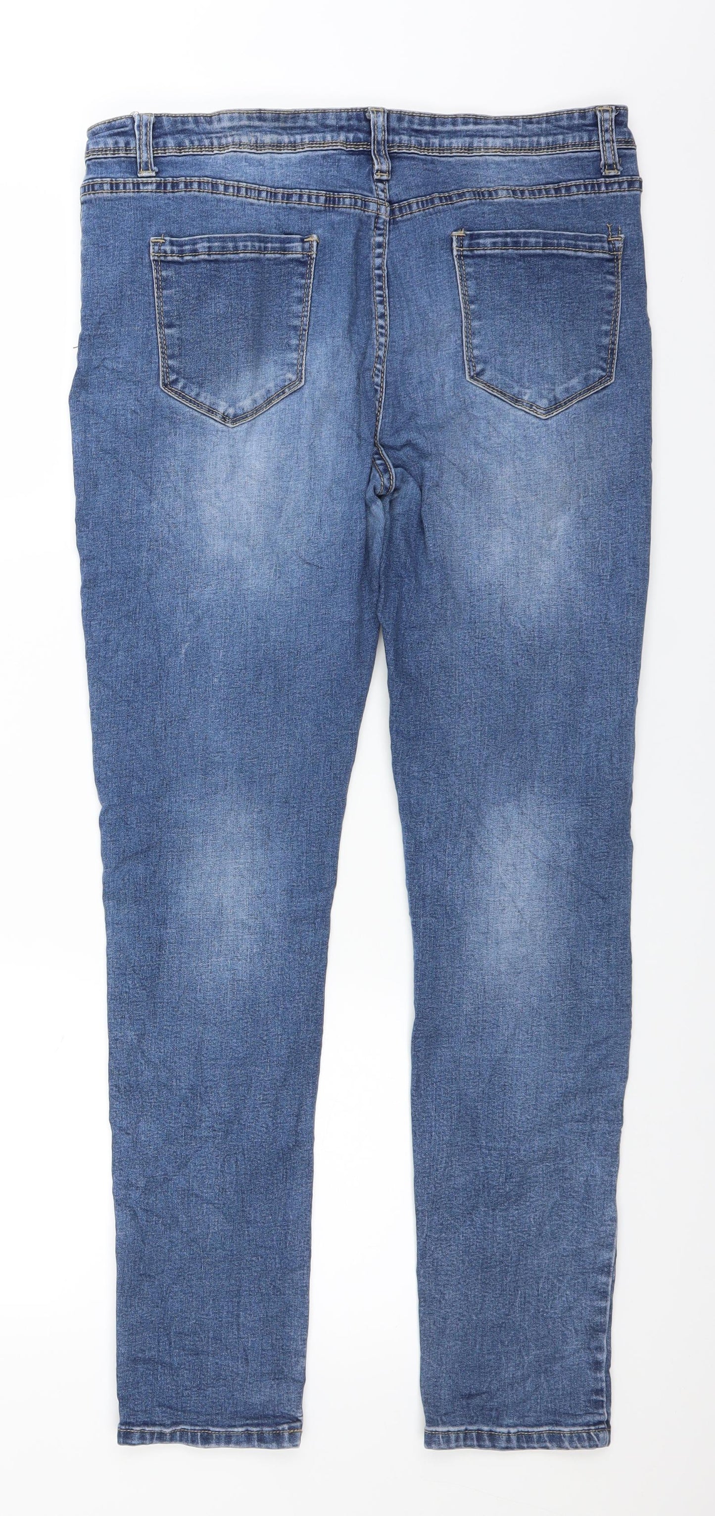 One Love Womens Blue  Denim Jegging Jeans Size L L28 in
