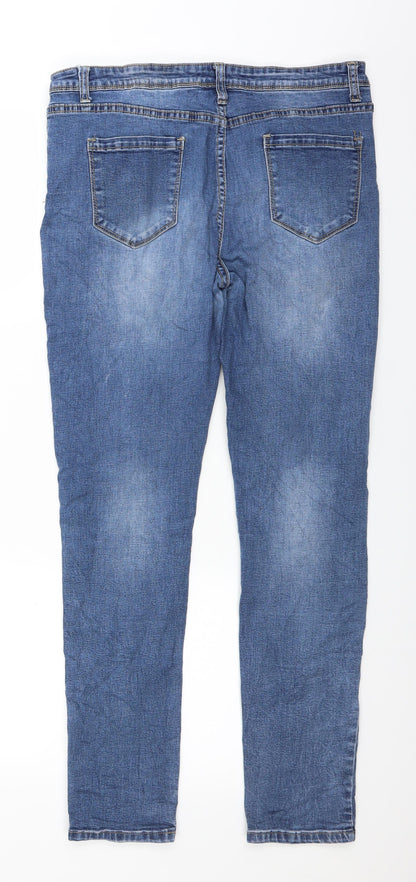 One Love Womens Blue  Denim Jegging Jeans Size L L28 in