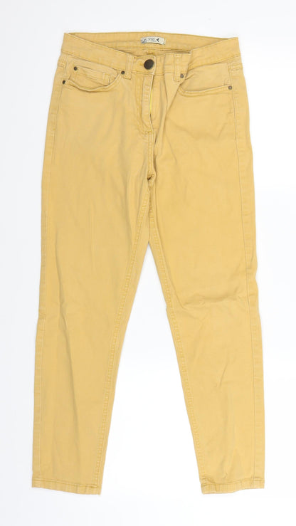 Womens UK Size 8 Marks and Spencer Regular Fit Straight Yellow Jeans