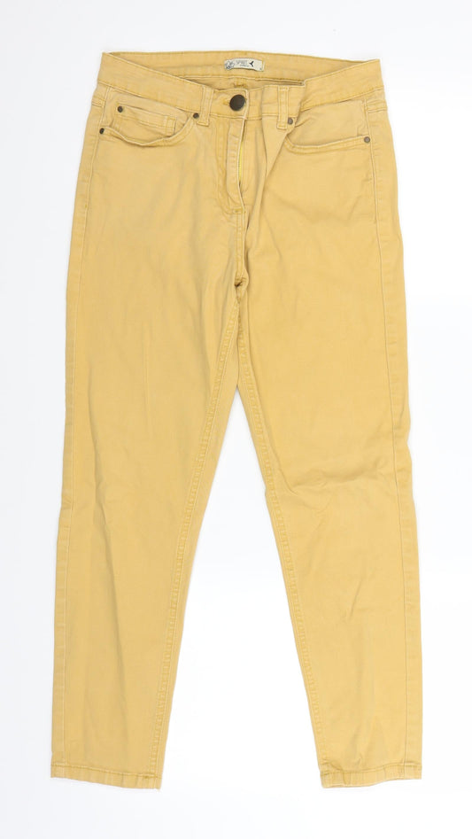 Womens UK Size 8 Marks and Spencer Regular Fit Straight Yellow Jeans
