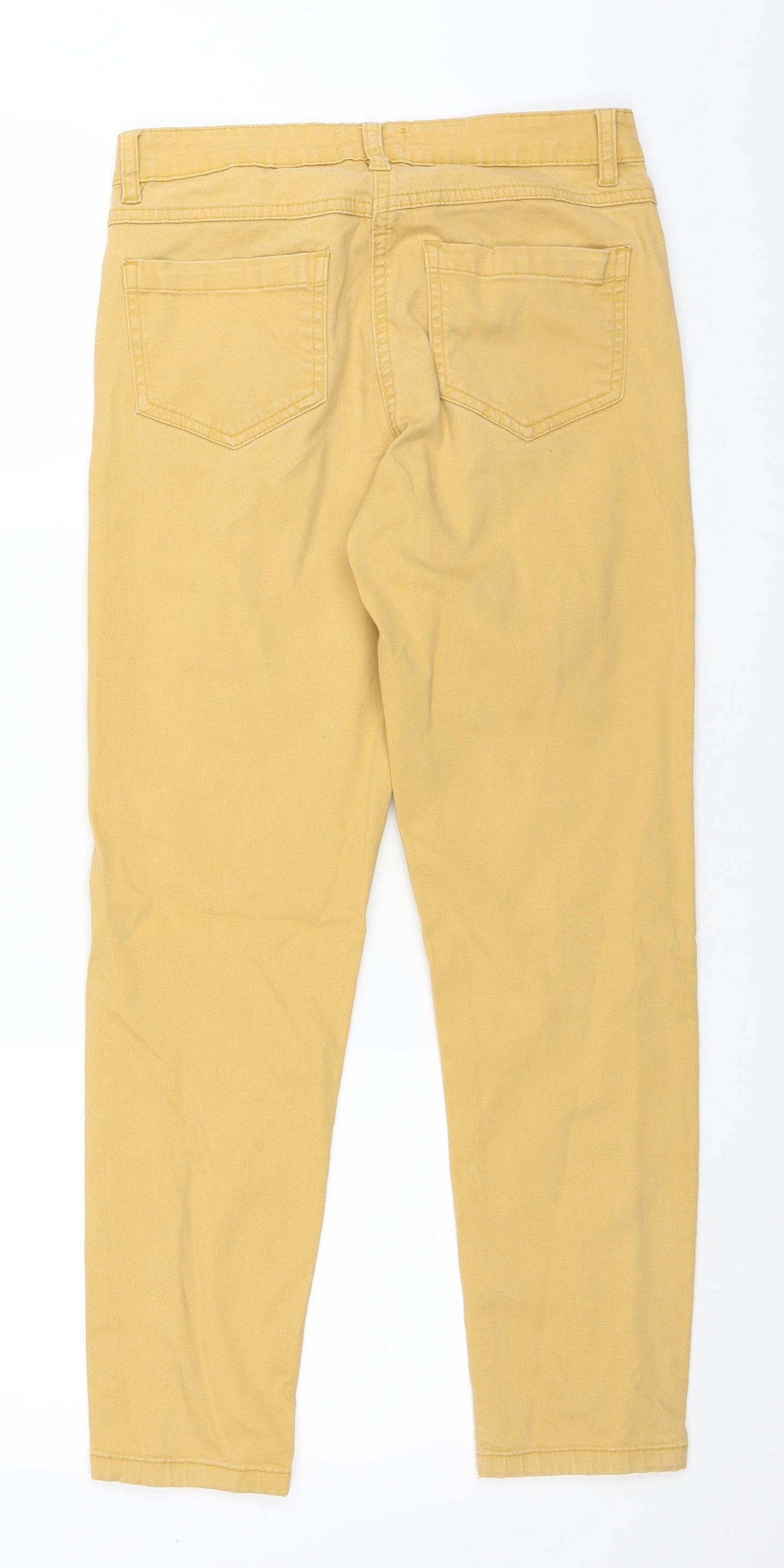 Womens UK Size 8 Marks and Spencer Regular Fit Straight Yellow Jeans