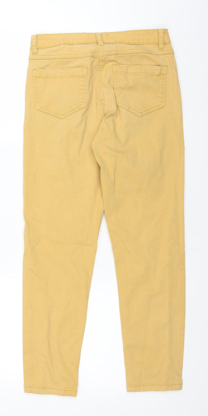 Womens UK Size 8 Marks and Spencer Regular Fit Straight Yellow Jeans