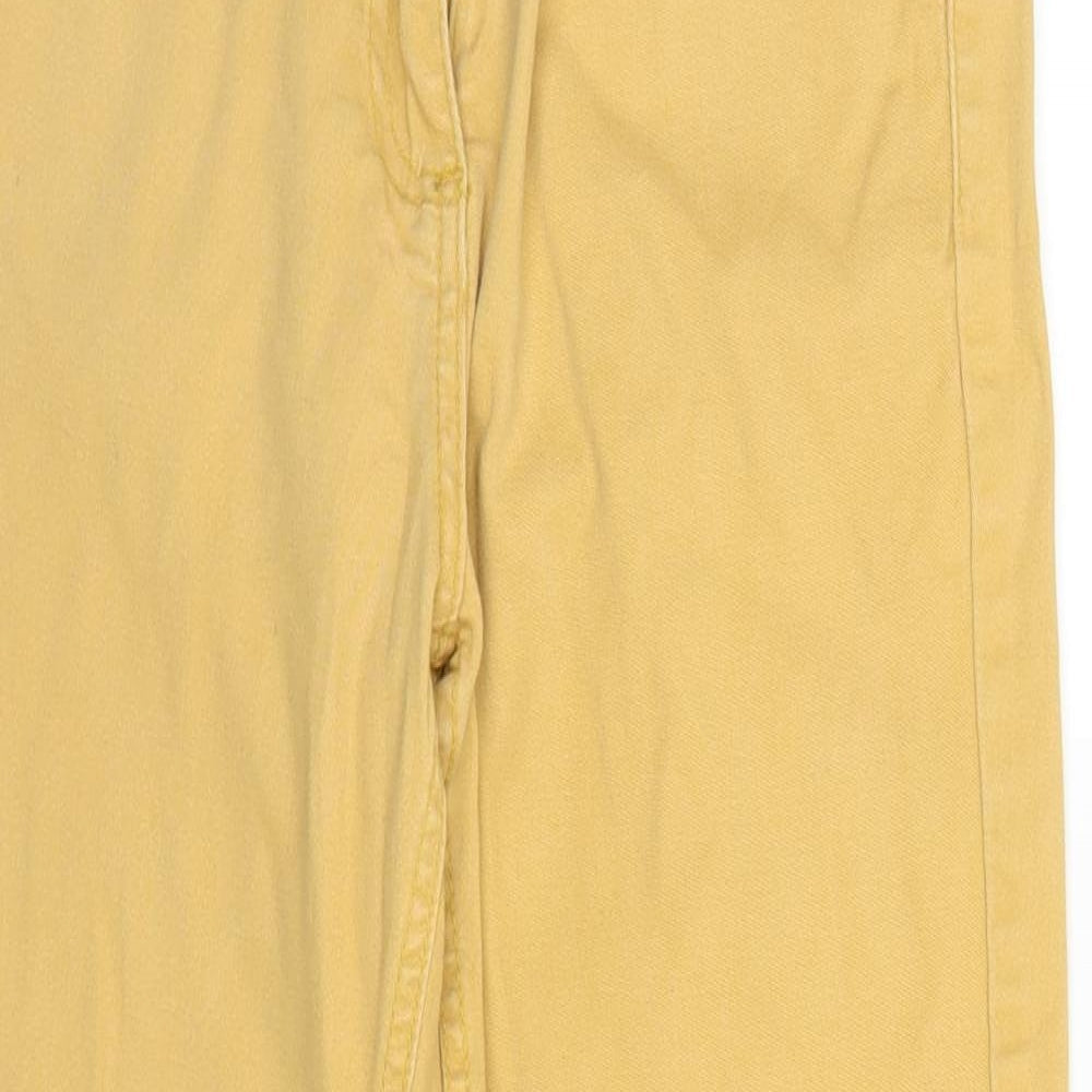 Womens UK Size 8 Marks and Spencer Regular Fit Straight Yellow Jeans