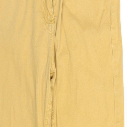 Womens UK Size 8 Marks and Spencer Regular Fit Straight Yellow Jeans