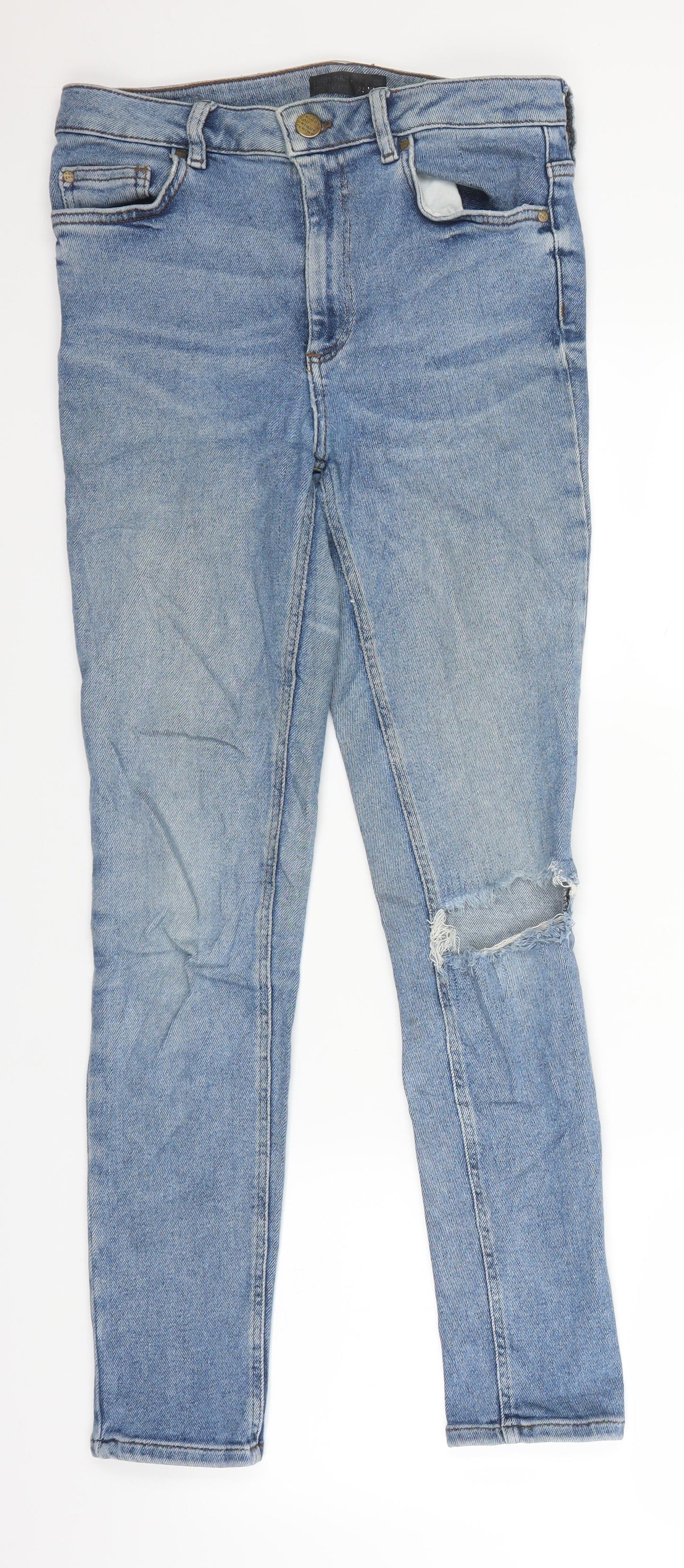 Cubus Womens Blue  Denim Straight Jeans Size 29 in L27 in - stretch denim