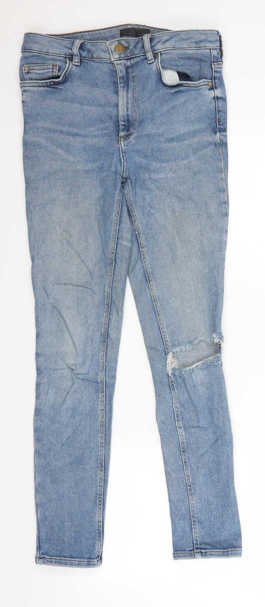 Cubus Womens Blue  Denim Straight Jeans Size 29 in L27 in - stretch denim