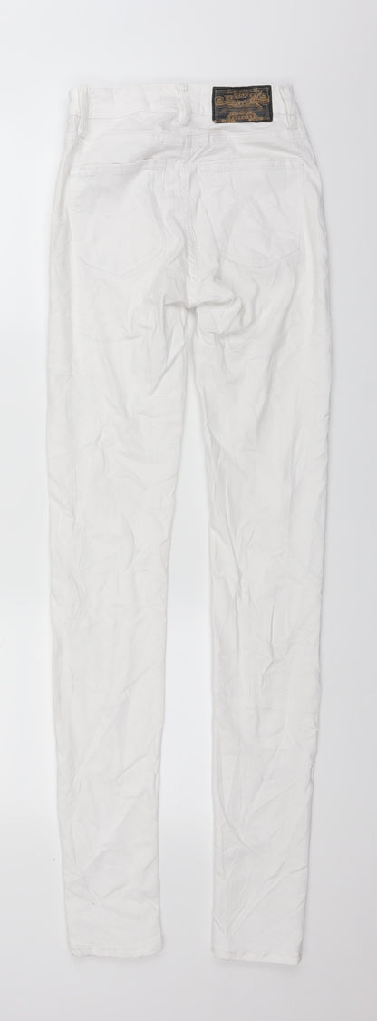 Crocker Womens White  Denim Skinny Jeans Size 24 in L32 in