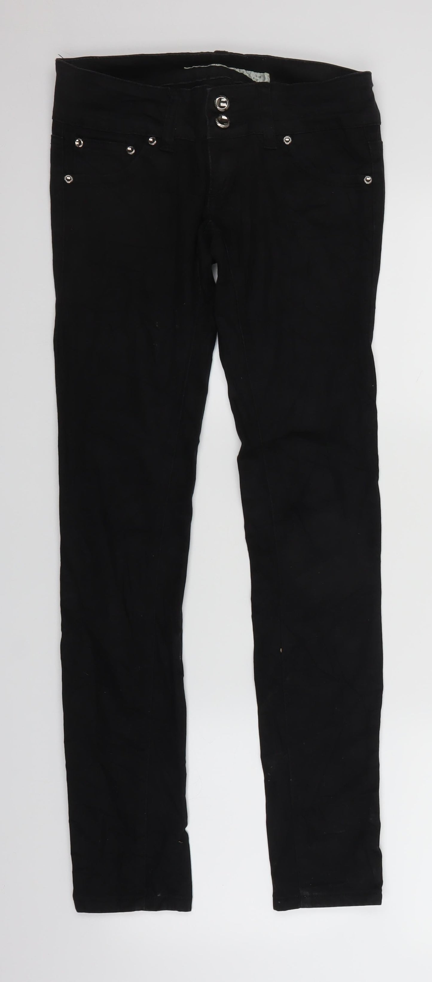 Dzire Womens Black  Denim Straight Jeans Size 27 in L30 in