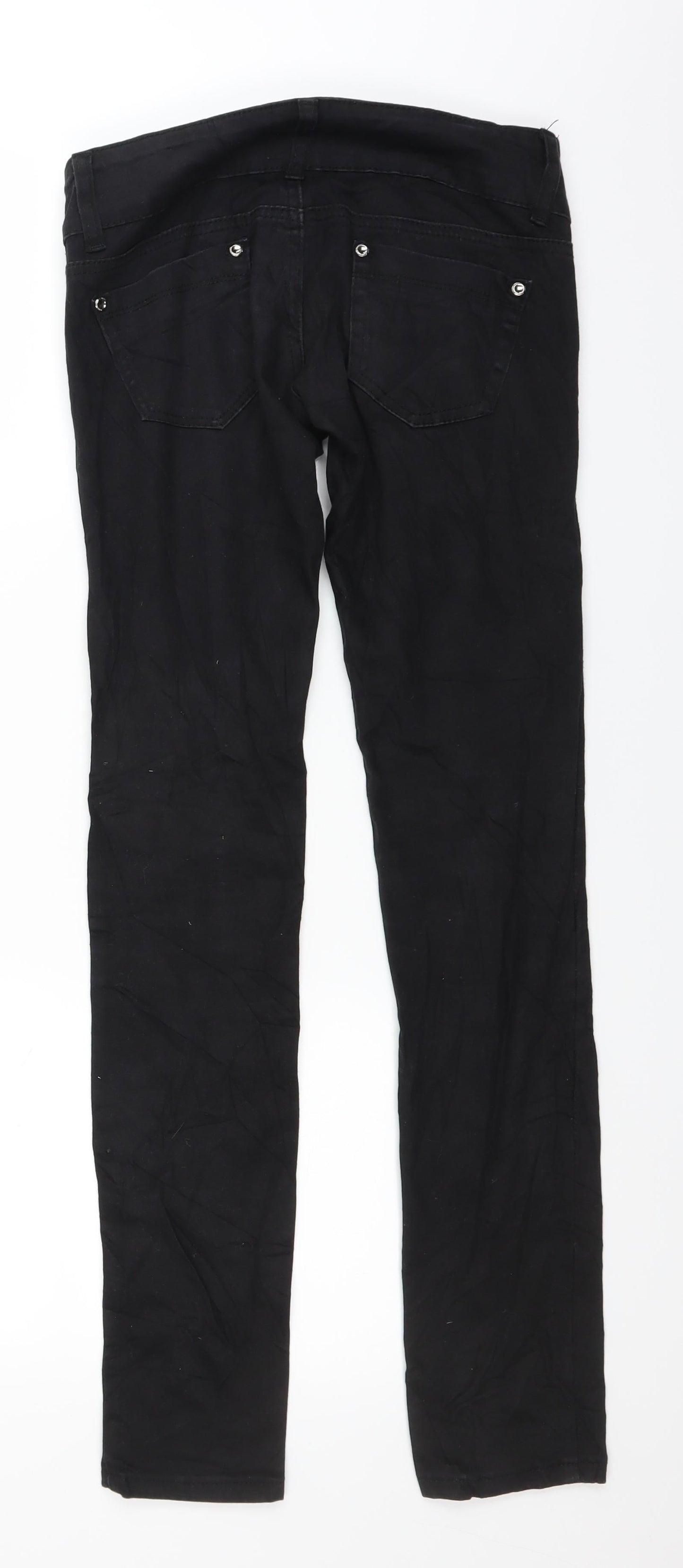 Dzire Womens Black  Denim Straight Jeans Size 27 in L30 in