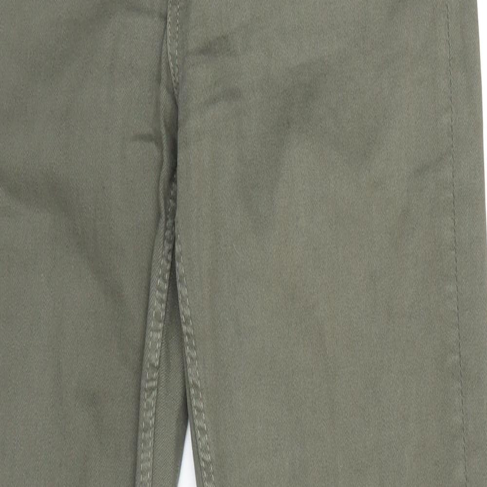 Womens UK Size 10 H&M Regular Fit Straight Green Jeans