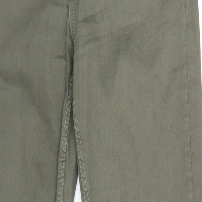 Womens UK Size 10 H&M Regular Fit Straight Green Jeans
