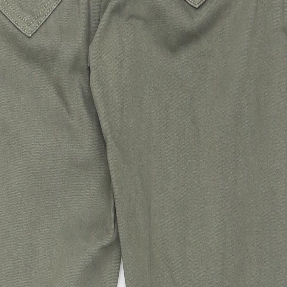 Womens UK Size 10 H&M Regular Fit Straight Green Jeans
