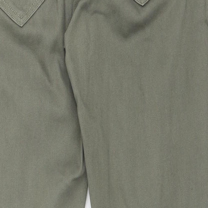 Womens UK Size 10 H&M Regular Fit Straight Green Jeans