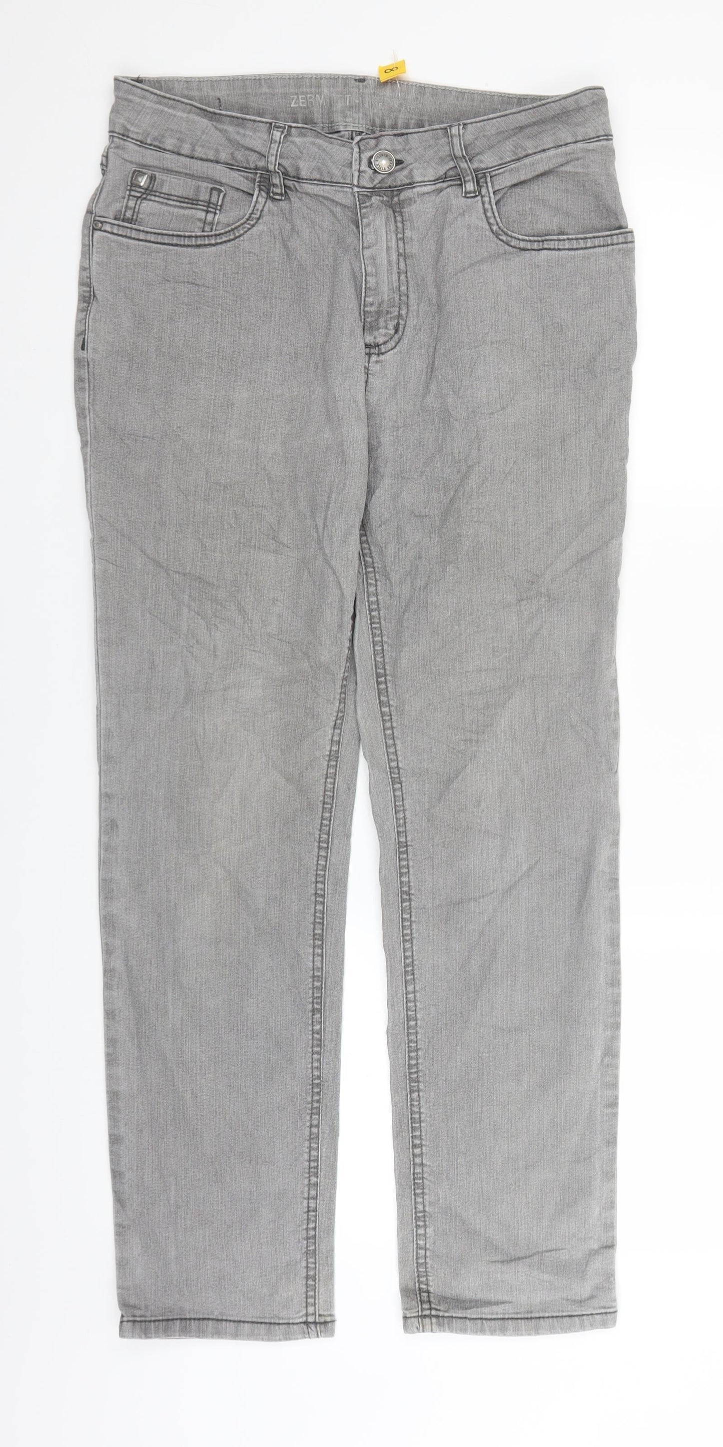 Womens UK Size 12 Stooker Regular Fit Straight Grey Jeans