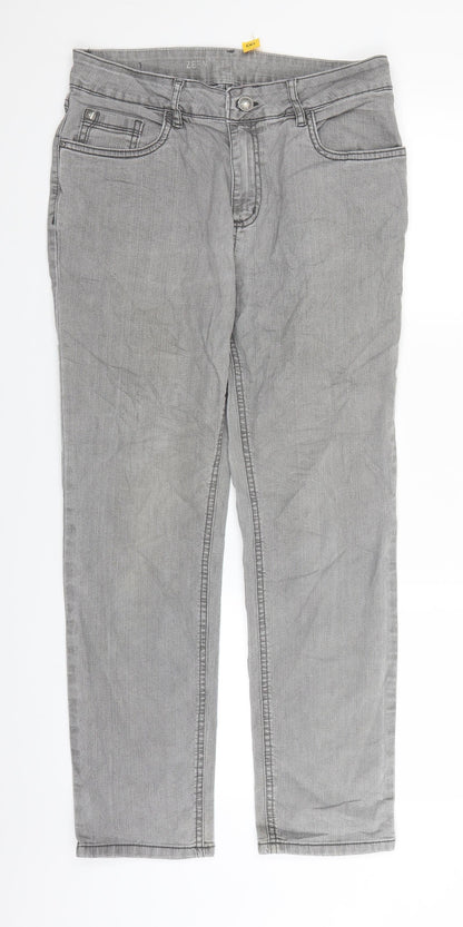 Womens UK Size 12 Stooker Regular Fit Straight Grey Jeans
