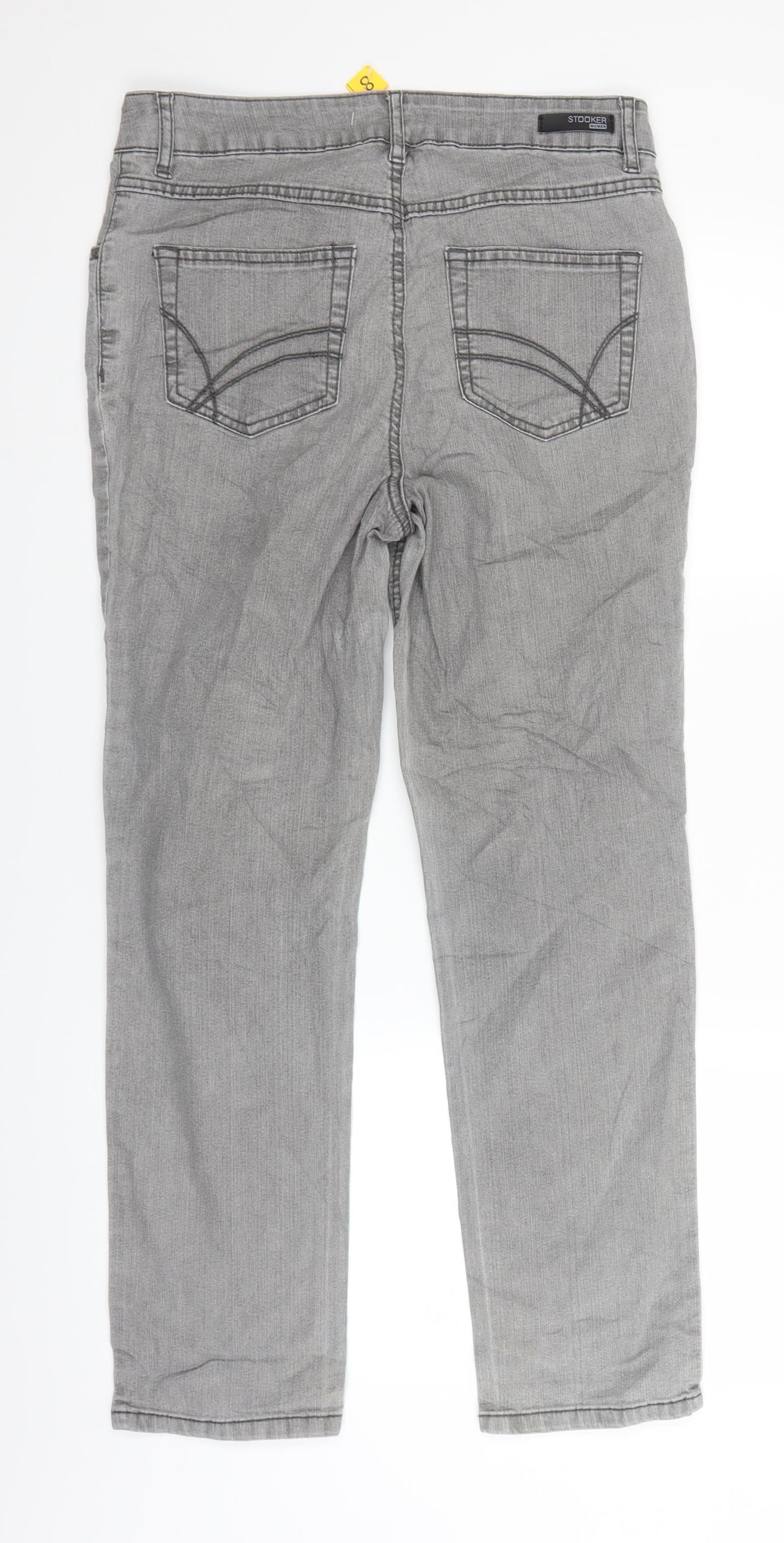 Womens UK Size 12 Stooker Regular Fit Straight Grey Jeans