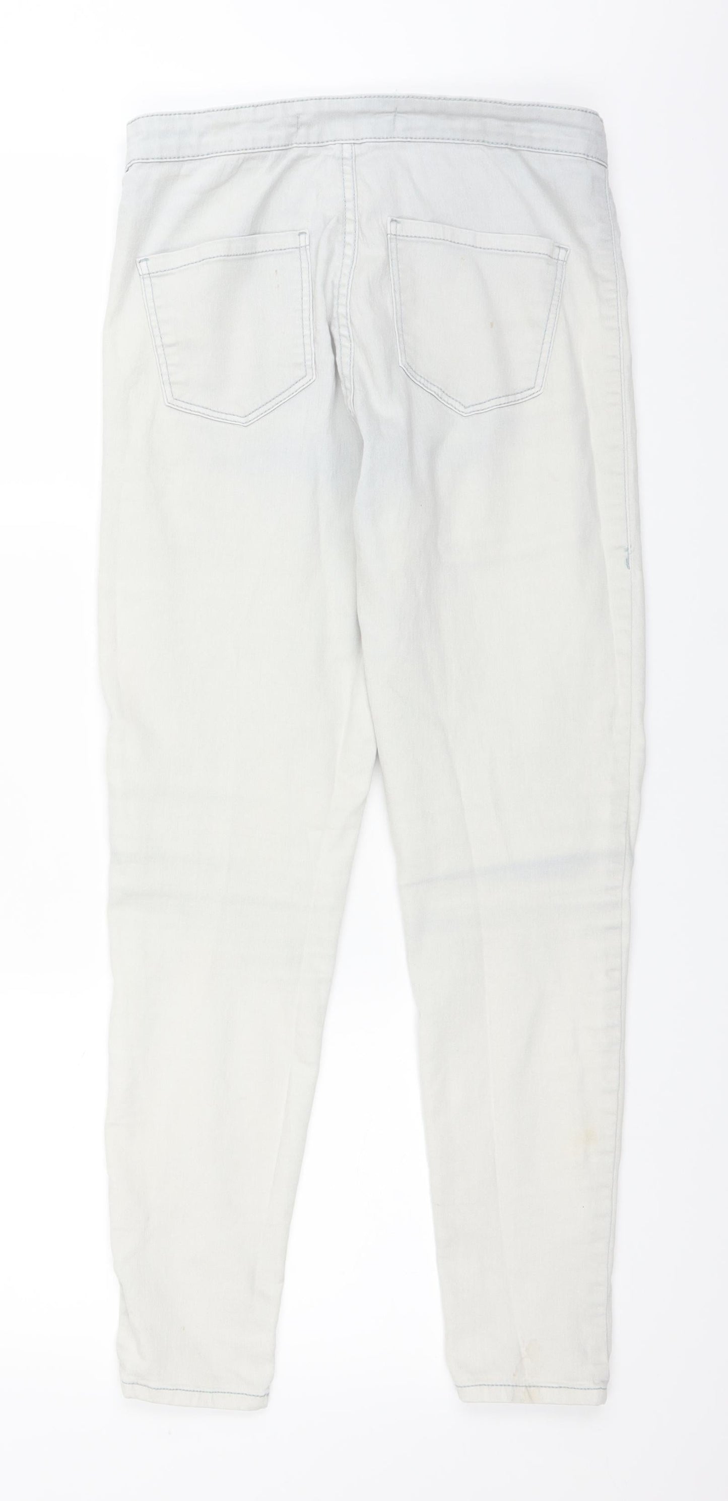 Mango Womens Blue  Denim Straight Jeans Size 10 L26 in